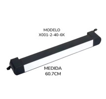 LAMPARA NEGRA 40W  6K LISO PARA RIEL - Electrónica Poderosa