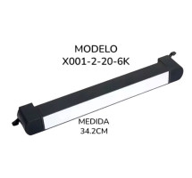 LAMPARA NEGRA 20W 6K LISO PARA RIEL - Electrónica Poderosa