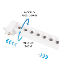 LAMPARA BLANCA 20W 3K COLMENA PARA RIEL - Electrónica Poderosa