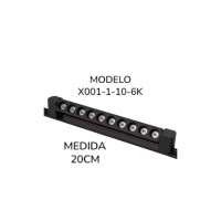 LAMPARA NEGRA 10W 6K COLMENA PARA RIEL - Electrónica Poderosa