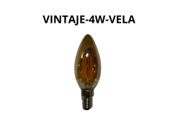 BOMBILLO VINTAGE 4W E14 TIPO VELA - Electrónica Poderosa