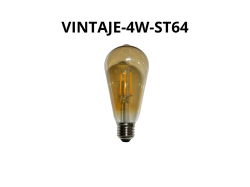 BOMBILLO VINTAJE 4W E27 ST64 TIPO LARGO - Electrónica Poderosa