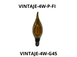 BOMBILLO VINTAJE 4W E14 PUNTA FINA - Electrónica Poderosa