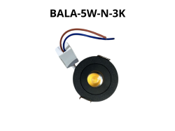 BALA  5W NEGRA 3000K - Electrónica Poderosa